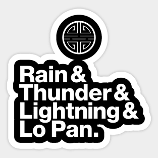 Lo Pan & the 3 Storms: Experimental Jetset Sticker